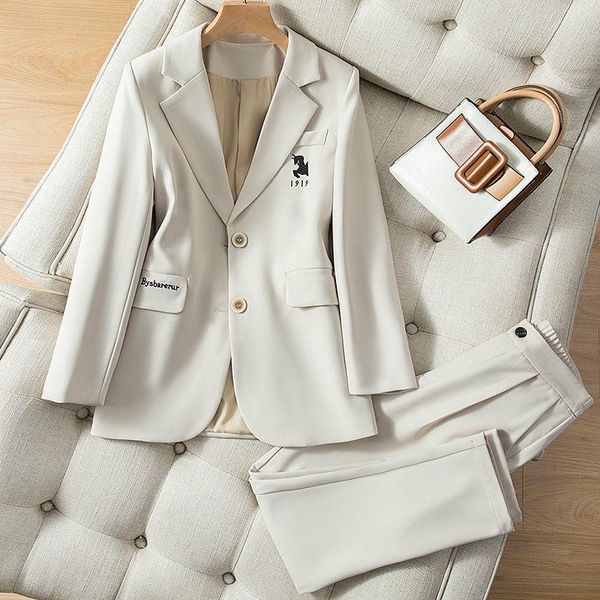 women's two piece pants ladies ' suit 2021 spring and autumn korean style elegant slim female all -matching western, White
women's two piece pants ladies ' suit 2021 spring and autumn korean style elegant slim female all -matching western, White