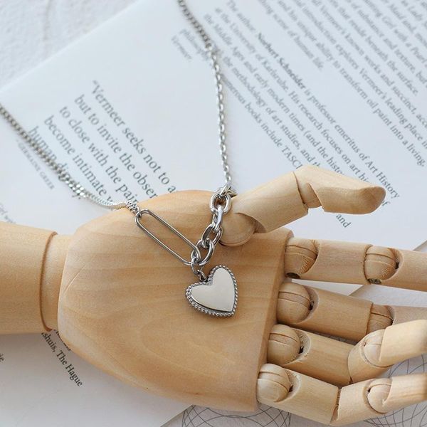 pendant necklaces modagirl minimalist heart charm necklace stainless steel two link chain for women fashion jewelry, Silver
pendant necklaces modagirl minimalist heart charm necklace stainless steel two link chain for women fashion jewelry, Silver