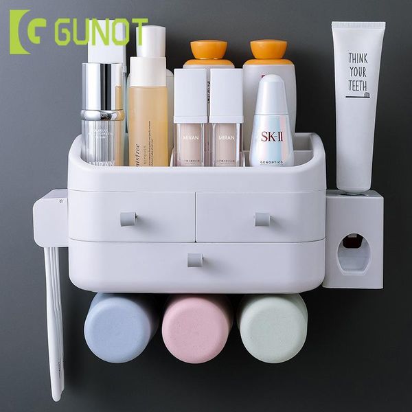 bath accessory set gunot multifunction toothbrush holder automatic toothpaste dispenser bathroom storage rack wall mount accessories
bath accessory set gunot multifunction toothbrush holder automatic toothpaste dispenser bathroom storage rack wall mount accessories