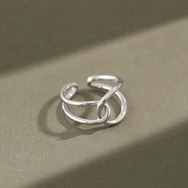 cluster rings 925 sterling silver ring ins minimalist line intertwined cross female personality opening punk party, Golden;silver
cluster rings 925 sterling silver ring ins minimalist line intertwined cross female personality opening punk party, Golden;silver
