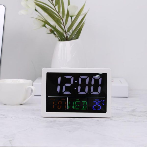 electric alarm clock digital led luminous silent bedside desk humidity meter date weather station & table clocks
electric alarm clock digital led luminous silent bedside desk humidity meter date weather station & table clocks