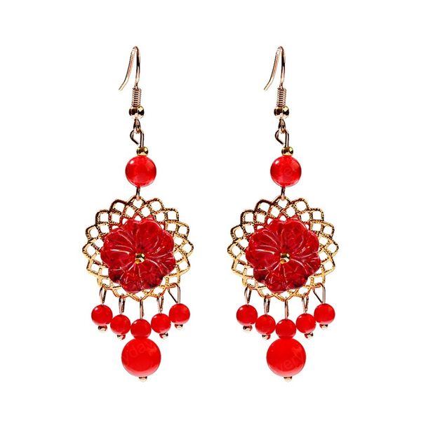 vintage natural green stone tassel dangle earrings for women gold alloy flower drop earring fashion jewelry, Silver
vintage natural green stone tassel dangle earrings for women gold alloy flower drop earring fashion jewelry, Silver