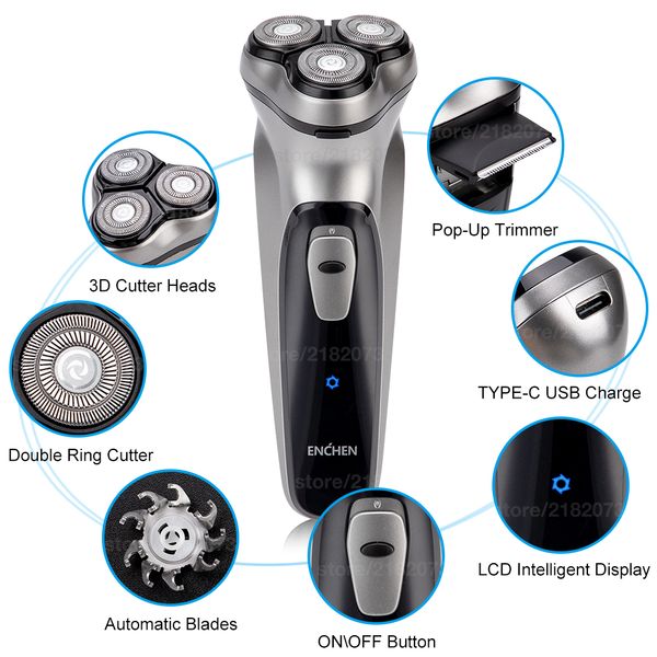 xiaomi youpin enchen beard trimmer cutting machine electric shaver rechargeable razor type-c 3 blades shaver for men razors perfections
xiaomi youpin enchen beard trimmer cutting machine electric shaver rechargeable razor type-c 3 blades shaver for men razors perfections