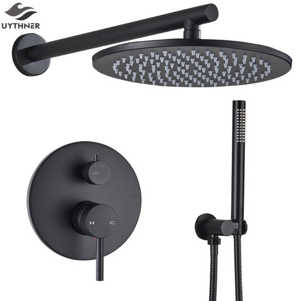 brass black shower set bathroom faucet ceiling or wall arm diverter mixer handheld spray sets with 8-16" rian head
brass black shower set bathroom faucet ceiling or wall arm diverter mixer handheld spray sets with 8-16" rian head
