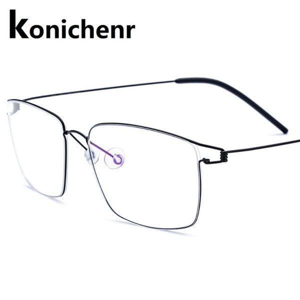 fashion sunglasses frames konichenr titanium glasses frame 2021 square optical myopia eyeglass men denmark prescription screwless eyewear, Black
fashion sunglasses frames konichenr titanium glasses frame 2021 square optical myopia eyeglass men denmark prescription screwless eyewear, Black