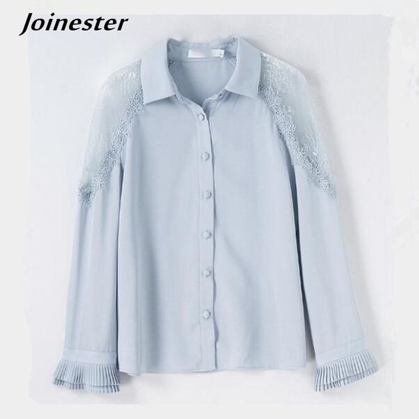 women's blouses & shirts 2021 autumn blouse for women turn-down collar long flare sleeve solid vintage lace shirt office clothes elegan, White
women's blouses & shirts 2021 autumn blouse for women turn-down collar long flare sleeve solid vintage lace shirt office clothes elegan, White