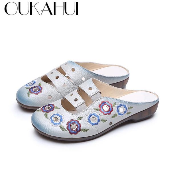 genuine leather slippers women summer shoes handmade chinese folk style hollow breathable embroidery slides, Black
genuine leather slippers women summer shoes handmade chinese folk style hollow breathable embroidery slides, Black