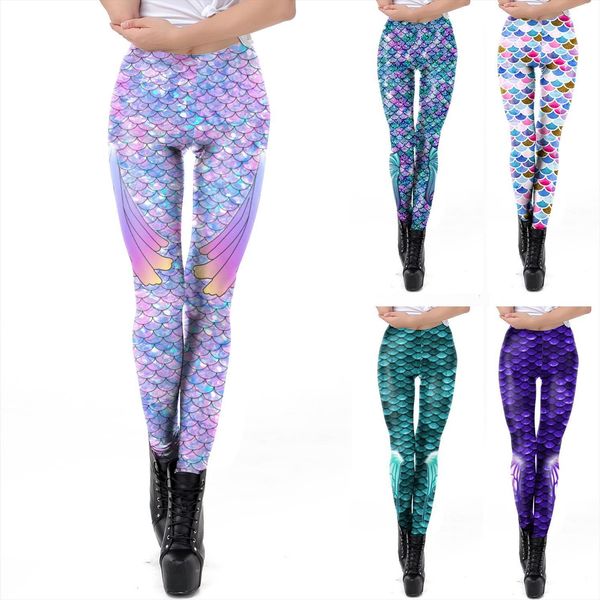 mermaid printing fitness leggins women legging fashion slim high waist woman pants colorful fish scale, Black
mermaid printing fitness leggins women legging fashion slim high waist woman pants colorful fish scale, Black