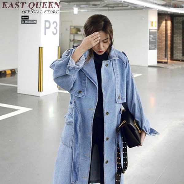 women's trench coats long denim jacket female light blue 2021 winter jeans women coat kk1482 h, Tan;black
women's trench coats long denim jacket female light blue 2021 winter jeans women coat kk1482 h, Tan;black