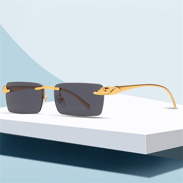 factory sale leopard head frameless sunglasses men's square copper classic sunglasses can be equipped with myopia glasses, White;black
factory sale leopard head frameless sunglasses men's square copper classic sunglasses can be equipped with myopia glasses, White;black