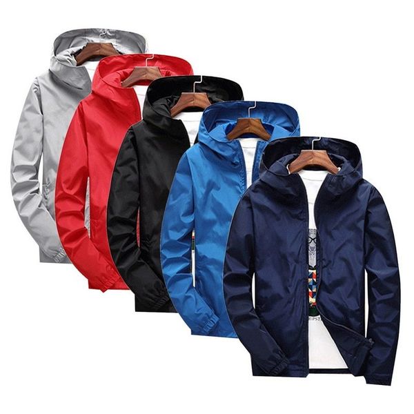 mens casual windbreaker jackets coats plus size clothing fashion solid zipper loose black hooded jacket coats, Black;brown
mens casual windbreaker jackets coats plus size clothing fashion solid zipper loose black hooded jacket coats, Black;brown