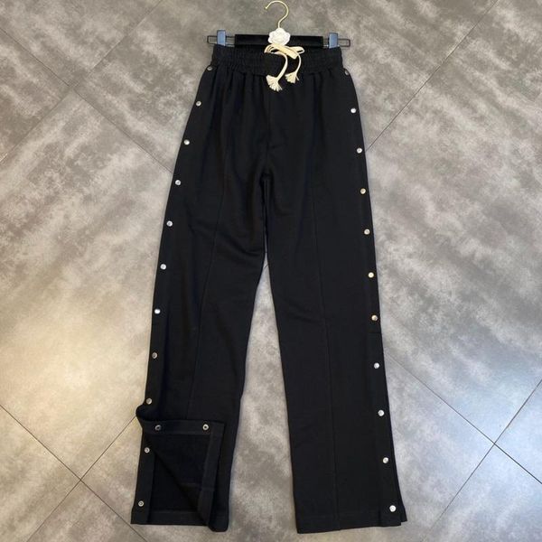 women's pants & capris prepomp 2021 fall drawstring elastic waist buttons decoration black casual long women gc710, Black;white
women's pants & capris prepomp 2021 fall drawstring elastic waist buttons decoration black casual long women gc710, Black;white