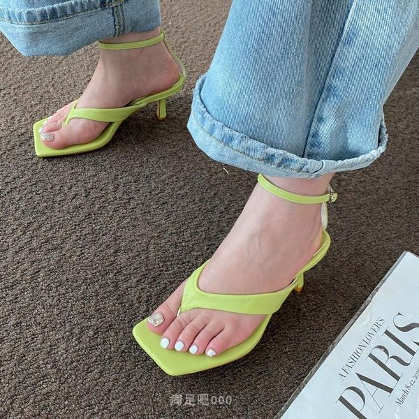 sandals high heels flip flops platform 2021 summer velvet shoes suit female beige square toe buckle strap high-heeled corre, Black
sandals high heels flip flops platform 2021 summer velvet shoes suit female beige square toe buckle strap high-heeled corre, Black
