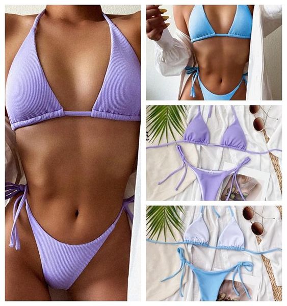 women's swimwear solid triangle bikini suit women bandage backless two pieces brazilian swimsuit summer beachwear biquini set, White;black
women's swimwear solid triangle bikini suit women bandage backless two pieces brazilian swimsuit summer beachwear biquini set, White;black