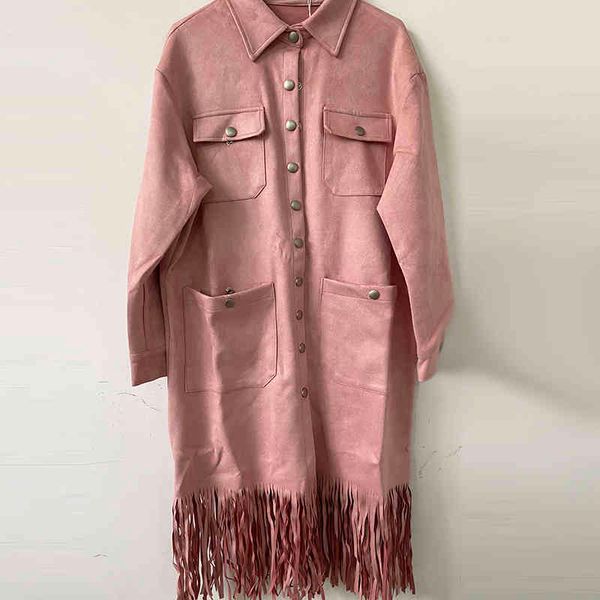 spring korean elegant women coat tassel turn-down collar single breasted woman coats pink full solid coats and jackets 210421, Black;brown
spring korean elegant women coat tassel turn-down collar single breasted woman coats pink full solid coats and jackets 210421, Black;brown