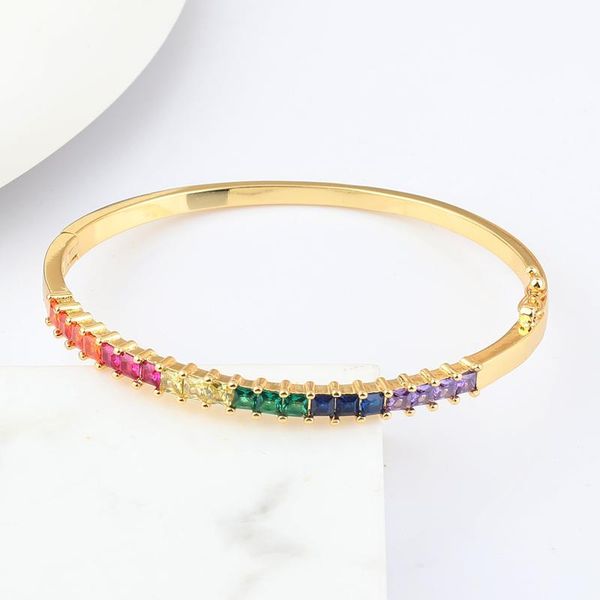 bangle rainbow bracelet color wrong stone for women european beauty charm jewelry party wedding gift, Black
bangle rainbow bracelet color wrong stone for women european beauty charm jewelry party wedding gift, Black