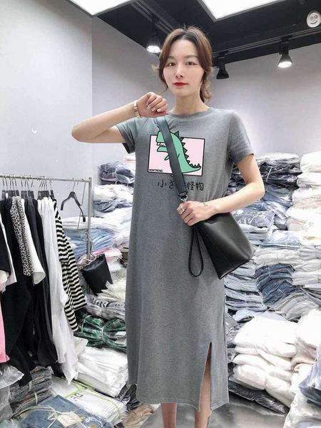 printed round neck short sleeve dress for women, Black;gray
printed round neck short sleeve dress for women, Black;gray