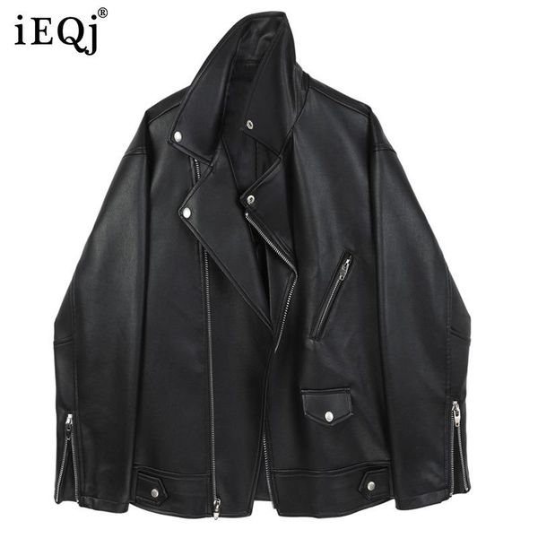 women's leather & faux ieqj 2021 ins coat autumn turn--down collar hight street style fashionable pure color for women arrivals 3t1294, Black
women's leather & faux ieqj 2021 ins coat autumn turn--down collar hight street style fashionable pure color for women arrivals 3t1294, Black