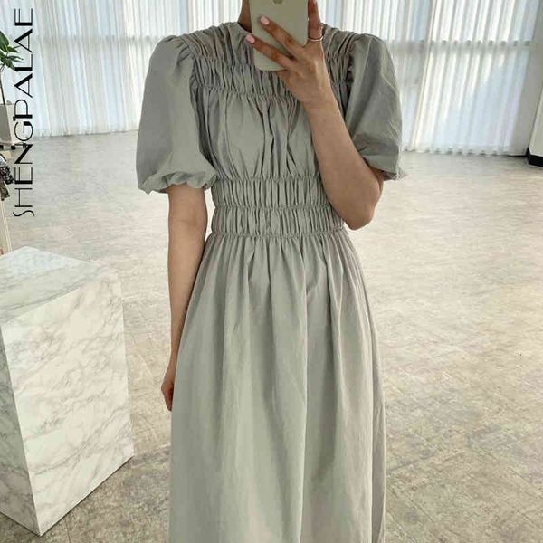 casual dresses elegant solid color dress women's summer round neck pleated design waist short puff sleeve mid-calf imbp, Black;gray
casual dresses elegant solid color dress women's summer round neck pleated design waist short puff sleeve mid-calf imbp, Black;gray