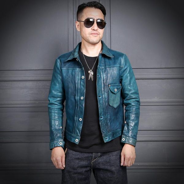 men's leather & faux 2021 vintage blue casual style genuine jacket men large size 3xl real natural horsehide spring slim fit customize, Black
men's leather & faux 2021 vintage blue casual style genuine jacket men large size 3xl real natural horsehide spring slim fit customize, Black