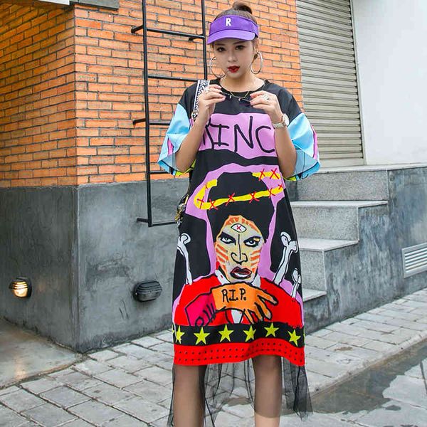 tracksuits thailand tide short sleeve around the neck pullover women's knitted dress two pieces sewing of cartoon animated liquid print, Gray
tracksuits thailand tide short sleeve around the neck pullover women's knitted dress two pieces sewing of cartoon animated liquid print, Gray