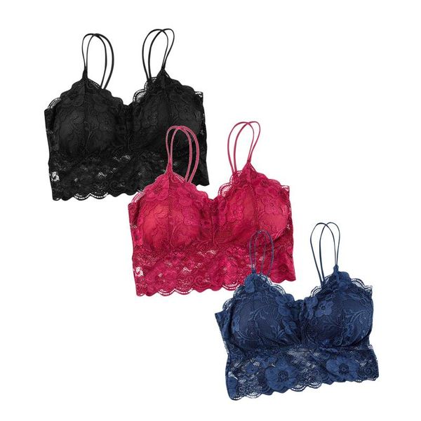 bras 3pc lace bralette for womens vest have a chest pad wearing lingerie bra women female underwear 2021, Red;black
bras 3pc lace bralette for womens vest have a chest pad wearing lingerie bra women female underwear 2021, Red;black
