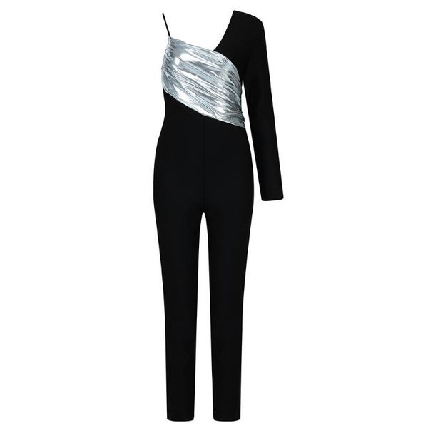 women's jumpsuits & rompers est single sleeve black bandage jumpsuit 2021 celebrity designer fashion, Black;white
women's jumpsuits & rompers est single sleeve black bandage jumpsuit 2021 celebrity designer fashion, Black;white