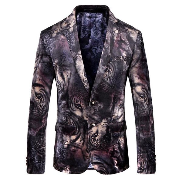 men's suits & blazers tiger print velvet blazer men business casual stylish slim fit suit jacket masuclino 5xl, White;black
men's suits & blazers tiger print velvet blazer men business casual stylish slim fit suit jacket masuclino 5xl, White;black