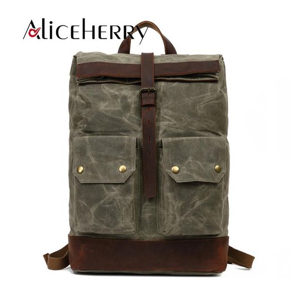 backpack men and women fashion canvas leather school bag vintage style bags shoulder travel casual backpacks
backpack men and women fashion canvas leather school bag vintage style bags shoulder travel casual backpacks