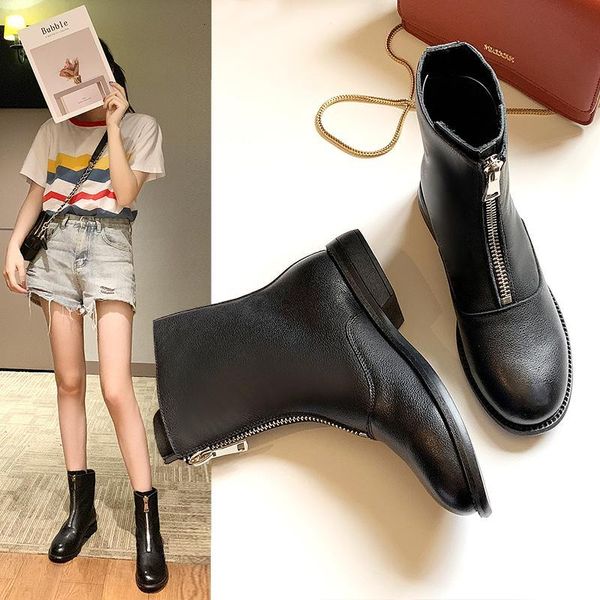 boots women's genuine leather white high fashion zipper designer booties casual soft comfortable breathable e8b9, Black
boots women's genuine leather white high fashion zipper designer booties casual soft comfortable breathable e8b9, Black