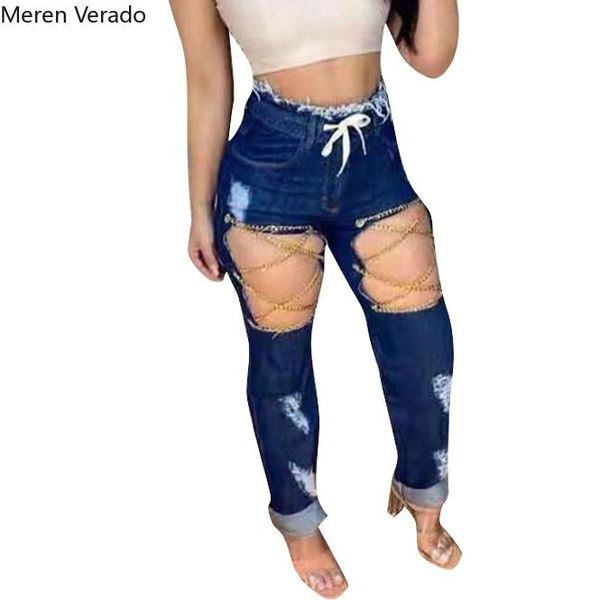 women's jeans meren verado washed women casual high waisted ripped hole chain decoration straight denim long pant clubwear y2k mon, Blue
women's jeans meren verado washed women casual high waisted ripped hole chain decoration straight denim long pant clubwear y2k mon, Blue