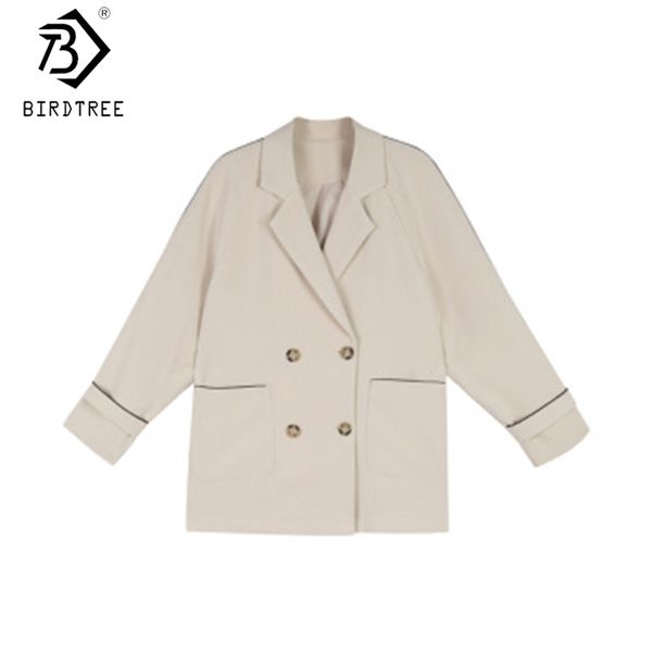 autumn simple woman coats notched women blazers pockets long sleeve double breasted outerwear c08701k 210419, White;black
autumn simple woman coats notched women blazers pockets long sleeve double breasted outerwear c08701k 210419, White;black