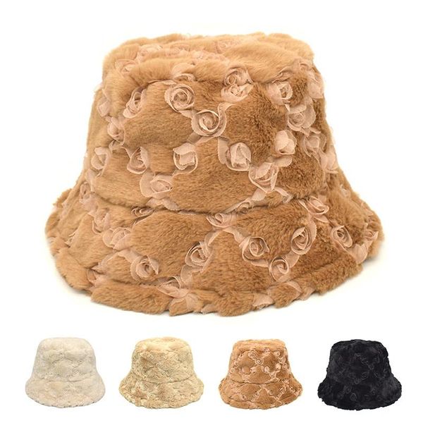 wide brim hats chiffon rose flower plush bucket hat for women fashion furry fisherman caps winter solid color windproof lady panama, Blue;gray
wide brim hats chiffon rose flower plush bucket hat for women fashion furry fisherman caps winter solid color windproof lady panama, Blue;gray