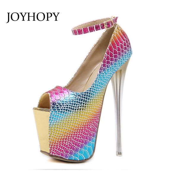 dress shoes joyhopy fashion crocodile grain 18cm super high heels peep toe women pumps thin heel ankle strap platform woman, Black
dress shoes joyhopy fashion crocodile grain 18cm super high heels peep toe women pumps thin heel ankle strap platform woman, Black