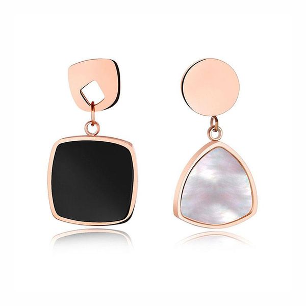 stud trendy black/white shell geometric triangular motherfish asymmetrical earrings female titanium steel je17076, Golden;silver
stud trendy black/white shell geometric triangular motherfish asymmetrical earrings female titanium steel je17076, Golden;silver