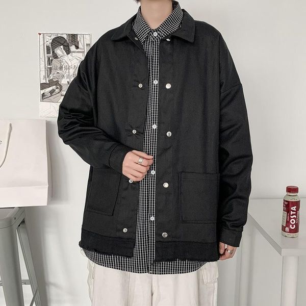 men's jackets black green m-2xl workwear jacket edge japanese tide brand all-match spring and autumn thin casual loose top, Black;brown
men's jackets black green m-2xl workwear jacket edge japanese tide brand all-match spring and autumn thin casual loose top, Black;brown