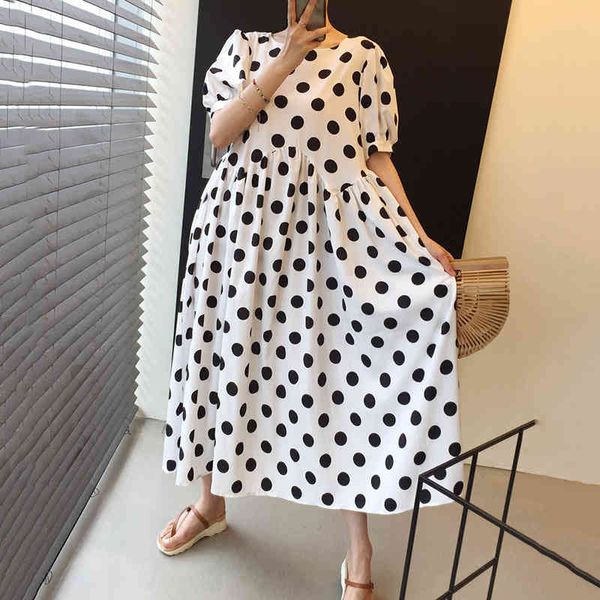 summer gentle pure color minimalism temperament o-neck design style hollow back loose large swing polka-dot dress 16f0898 210510, Black;gray
summer gentle pure color minimalism temperament o-neck design style hollow back loose large swing polka-dot dress 16f0898 210510, Black;gray