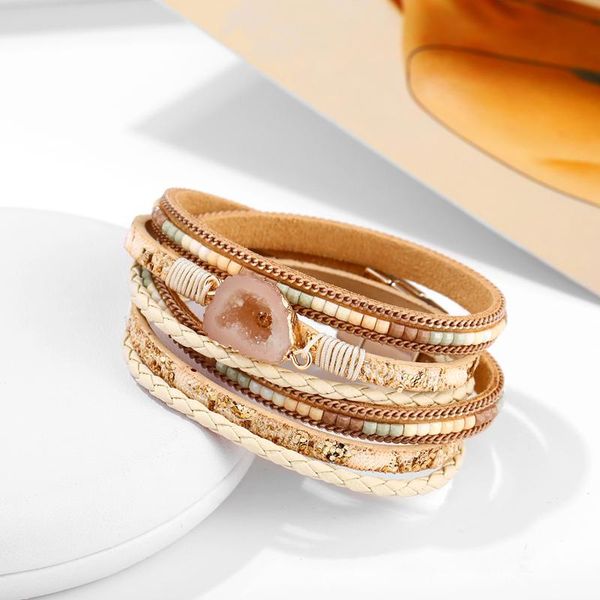 charm bracelets 2021 bohemian beads stone for women weave rope leather multiple layers bracelet jewelry drop, Golden;silver
charm bracelets 2021 bohemian beads stone for women weave rope leather multiple layers bracelet jewelry drop, Golden;silver