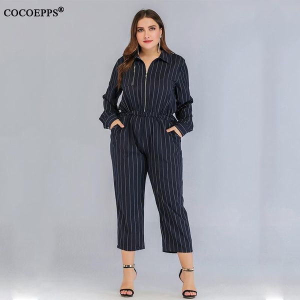 women's jumpsuits & rompers l-4xl spring plus size women jumpsuit female autumn striped large overall long sleeve office lady pencil, Black;white
women's jumpsuits & rompers l-4xl spring plus size women jumpsuit female autumn striped large overall long sleeve office lady pencil, Black;white