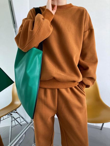 women's two piece pants obrix female comfy set o-neck loose full sleeve hoodie mid waist drawstring ankle length jersey sporty clothes, White
women's two piece pants obrix female comfy set o-neck loose full sleeve hoodie mid waist drawstring ankle length jersey sporty clothes, White