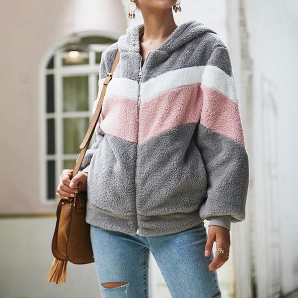 women's wool & blends 2021 ladies winter thicken parkas hooded loose long-sleeve jacket plush coat zipper windproof fashion femme outwe, Black
women's wool & blends 2021 ladies winter thicken parkas hooded loose long-sleeve jacket plush coat zipper windproof fashion femme outwe, Black