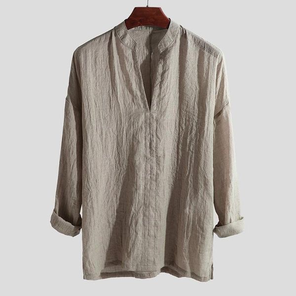 men's casual shirts button up shirt men long sleeve solid v-neck blouse slim camisa masculina vintage blusas masculinas, White;black
men's casual shirts button up shirt men long sleeve solid v-neck blouse slim camisa masculina vintage blusas masculinas, White;black