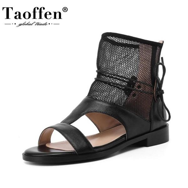 taoffen women sandals real leather hollow out zipper shoes for summer fashion outdoor casual daily footwear size 33-42, Black
taoffen women sandals real leather hollow out zipper shoes for summer fashion outdoor casual daily footwear size 33-42, Black