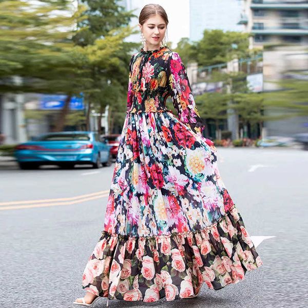 spring and summer national style fashion print stand full elastic waist big swing ankle-length women dresses 210615, Black;gray
spring and summer national style fashion print stand full elastic waist big swing ankle-length women dresses 210615, Black;gray
