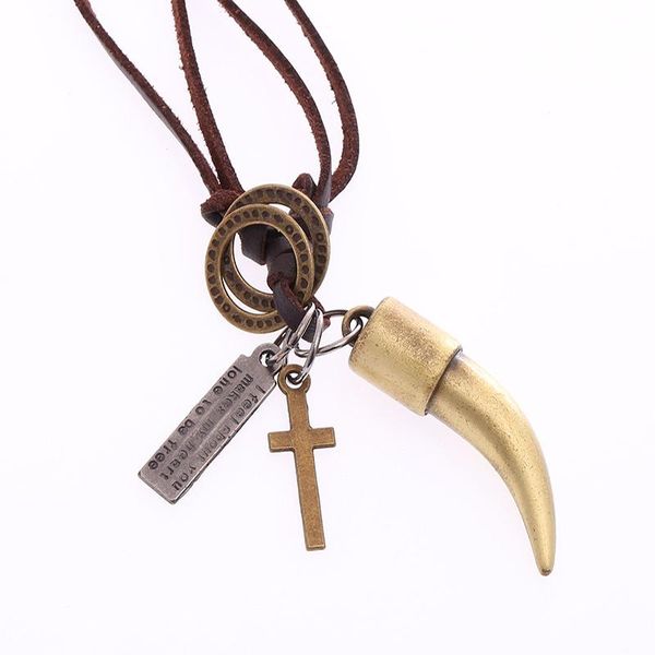 pendant necklaces horn necklace men brown genuine leather jewellery manmade ethnic charm accessories drop, Silver
pendant necklaces horn necklace men brown genuine leather jewellery manmade ethnic charm accessories drop, Silver