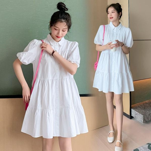 maternity dresses 437# dress cotton summer short sleeves solid color turn down collar loose stylish pregnant women mom, White
maternity dresses 437# dress cotton summer short sleeves solid color turn down collar loose stylish pregnant women mom, White
