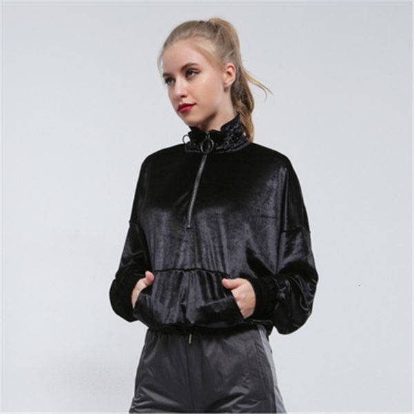 Women's Hoodies & Sweatshirts Fall And Winter Pullover Female Fashion Stand collar Solid color Velvet Zipper Pocket Street style Women, Black
Women's Hoodies & Sweatshirts Fall And Winter Pullover Female Fashion Stand collar Solid color Velvet Zipper Pocket Street style Women, Black
