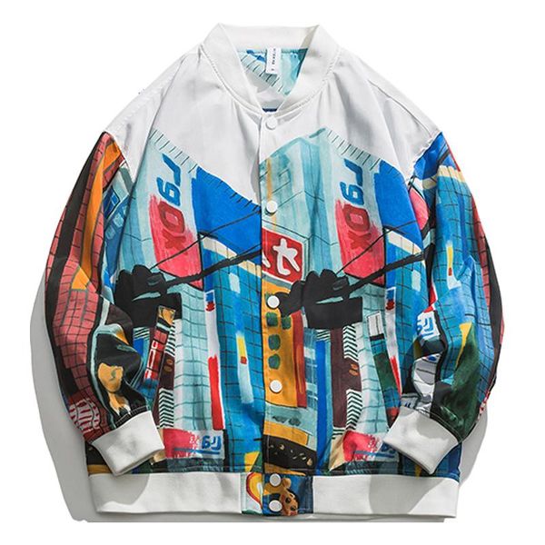 men's jackets men bomber jacket full oil painting print baseball uniform stitching color stand collar oversized college creative, Black;brown
men's jackets men bomber jacket full oil painting print baseball uniform stitching color stand collar oversized college creative, Black;brown