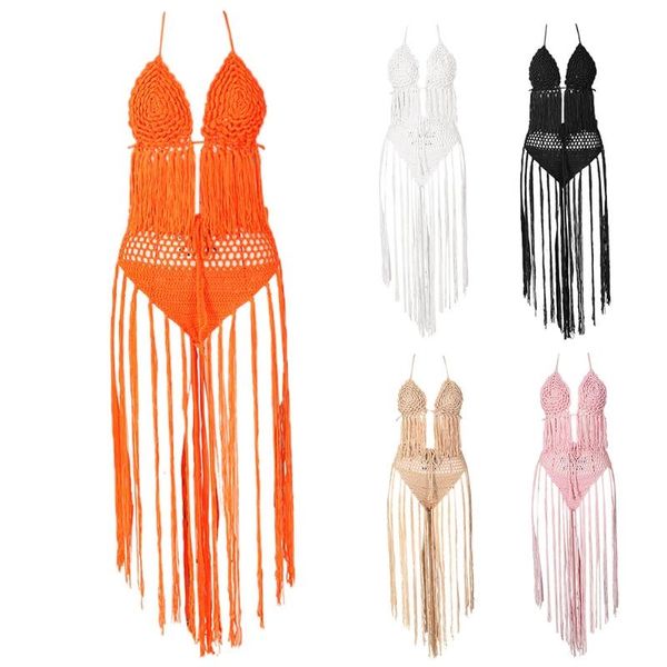 women's swimwear hand knitted swimsuit suit crochet summer beach skirt tassel wear very comfortable, White;black
women's swimwear hand knitted swimsuit suit crochet summer beach skirt tassel wear very comfortable, White;black