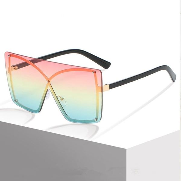 sunglasses gradient color large frame conjoined women's european and american integrated cross personality framel, White;black
sunglasses gradient color large frame conjoined women's european and american integrated cross personality framel, White;black